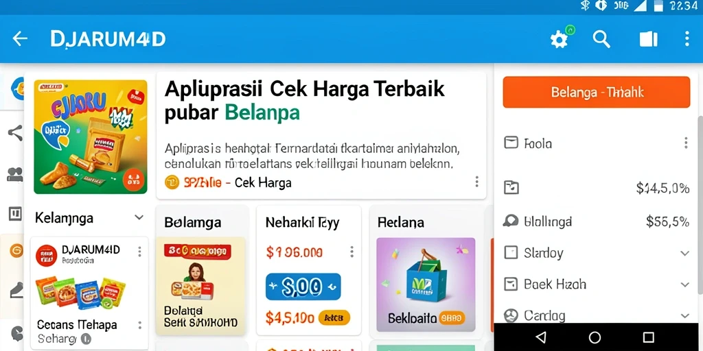 Antarmuka aplikasi DJARUM4D untuk cek harga produk secara efisien.
