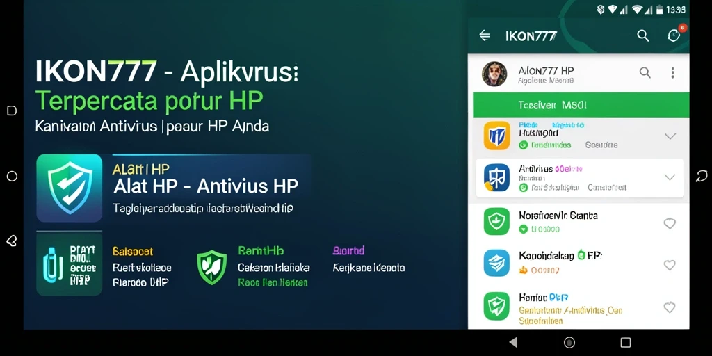 Antarmuka pengguna aplikasi Antivirus IKON777 yang menarik dan fungsional.