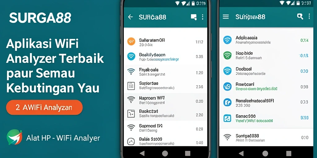 Antarmuka intuitif SURGA88 dengan informasi jaringan WiFi yang jelas.